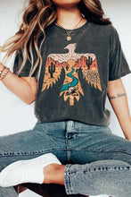 Load image into Gallery viewer, Skull Bird Shaped Print Short Sleeve Graphic Tee