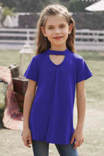 Load image into Gallery viewer, Girls Cutout Short Sleeve T-Shirt
