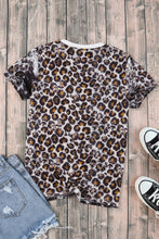 Load image into Gallery viewer, Skull Leopard Bleached Print Graphic Tee