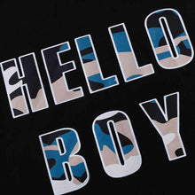 Load image into Gallery viewer, HELLO BOY Graphic Tee and Camouflage Shorts Set