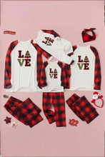 Load image into Gallery viewer, LOVE Graphic Top and Plaid Pants Set