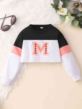 Load image into Gallery viewer, Kids Graphic Cropped Sweatshirt and Joggers Set