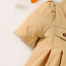Load image into Gallery viewer, Short Sleeve Collared Neck A-Line Dress