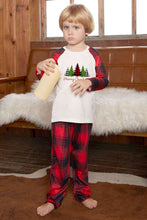 Load image into Gallery viewer, MERRY CHRISTMAS Graphic Top and Plaid Pants Set