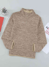 Load image into Gallery viewer, Kids Quarter-Zip Collar Sweatshirt with Kangaroo Pocket
