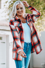 Load image into Gallery viewer, Double Take Plaid Button Up Shirt Jacket with Pockets