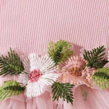 Load image into Gallery viewer, Embroidered Round Neck Flutter Sleeve Dress