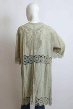 Load image into Gallery viewer, Leto Crochet Open Patch Longline Kimono