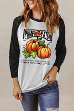Load image into Gallery viewer, Fresh Pumpkin Graphic Contrast Long Sleeve Top