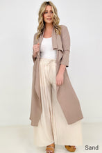 Load image into Gallery viewer, Jade By Jane Draped Front Long Body Jacket