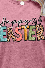 Load image into Gallery viewer, HAPPY EASTER Graphic Round Neck Tee Shirt