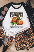 Load image into Gallery viewer, Fresh Pumpkin Graphic Contrast Long Sleeve Top