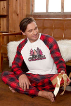 Load image into Gallery viewer, MERRY CHRISTMAS Graphic Top and Plaid Pants Set
