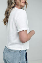 Load image into Gallery viewer, Gilli Frayed Short Sleeve Top
