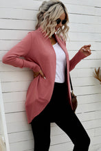Load image into Gallery viewer, Double Take Long Sleeve Ribbed Hem Open Front Longline Cardigan