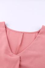 Load image into Gallery viewer, V Neck 3/4 Sleeve High Low Hem Shirt