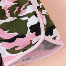 Load image into Gallery viewer, HELLO GIRL Graphic Tee and Camouflage Shorts Set