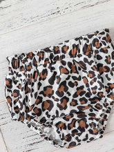 Load image into Gallery viewer, Round Neck Bodysuit and Leopard Bloomers Set