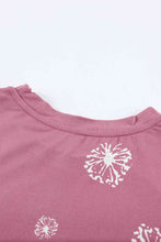 Load image into Gallery viewer, Girls Dandelion Print Round Neck Tee