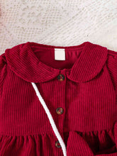 Load image into Gallery viewer, Peter Pan Collar Buttoned Long Sleeve Dress