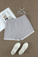 Load image into Gallery viewer, Drawstring Waist Cuffed Shorts