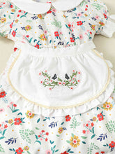Load image into Gallery viewer, Floral Peter Pan Collar Flounce Sleeve Dress