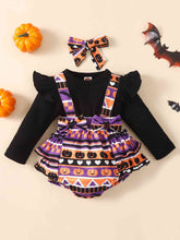 Load image into Gallery viewer, Printed Round Neck Long Sleeve Bodysuit