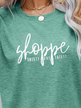 Load image into Gallery viewer, Slogan Graphic Round Neck Short Sleeve Tee