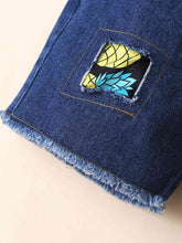 Load image into Gallery viewer, HELLO SUMMER Pineapple Graphic Tank and Raw Hem Denim Shorts Set