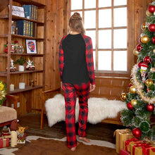 Load image into Gallery viewer, Raglan Sleeve Top and Plaid Pants Set