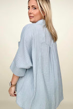 Load image into Gallery viewer, Umgee Pleated Batwing Short Sleeve Button Up Top