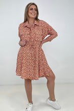 Load image into Gallery viewer, Easel Floral Printed Button Down Shirt Dress