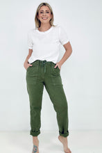 Load image into Gallery viewer, Judy Blue "Jessie" High Waist Olive Green Denim Jogger