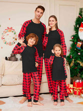 Load image into Gallery viewer, Full Size Raglan Sleeve Top and Plaid Pants Set