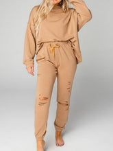 Load image into Gallery viewer, Distressed Sweatshirt and Joggers Set