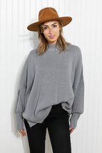 Load image into Gallery viewer, Zenana Comfort Awaits Full Size Slouchy Side Slit Sweater
