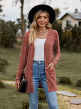 Load image into Gallery viewer, Ribbed Button-UP Cardigan with Pockets