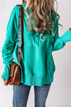 Load image into Gallery viewer, Quarter-Snap Dropped Shoulder Hoodie