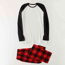 Load image into Gallery viewer, Raglan Sleeve Top and Plaid Pants Set