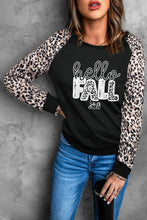 Load image into Gallery viewer, HELLO FALL Graphic Leopard Sweatshirt