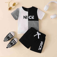 Load image into Gallery viewer, NICE Color Block Tee and Shorts Set