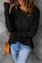 Load image into Gallery viewer, Thumbhole Long Sleeve Round Neck Top