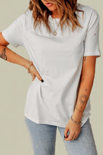 Load image into Gallery viewer, Distressed Round Neck Tee