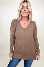 Load image into Gallery viewer, Zenana Front Seam Light Knit Sweater