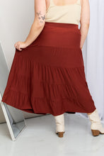Load image into Gallery viewer, Zenana Full Size Wide Waistband Tiered Midi Skirt