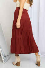 Load image into Gallery viewer, Zenana Full Size Wide Waistband Tiered Midi Skirt