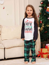 Load image into Gallery viewer, Graphic Top and Plaid Pants Set