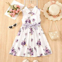 Load image into Gallery viewer, Floral Collared Neck Sleeveless Dress