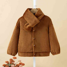 Load image into Gallery viewer, Long Sleeve Buttoned Dropped Shoulder Coat