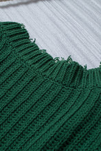 Load image into Gallery viewer, Green Tainted Love Cotton Distressed Sweater